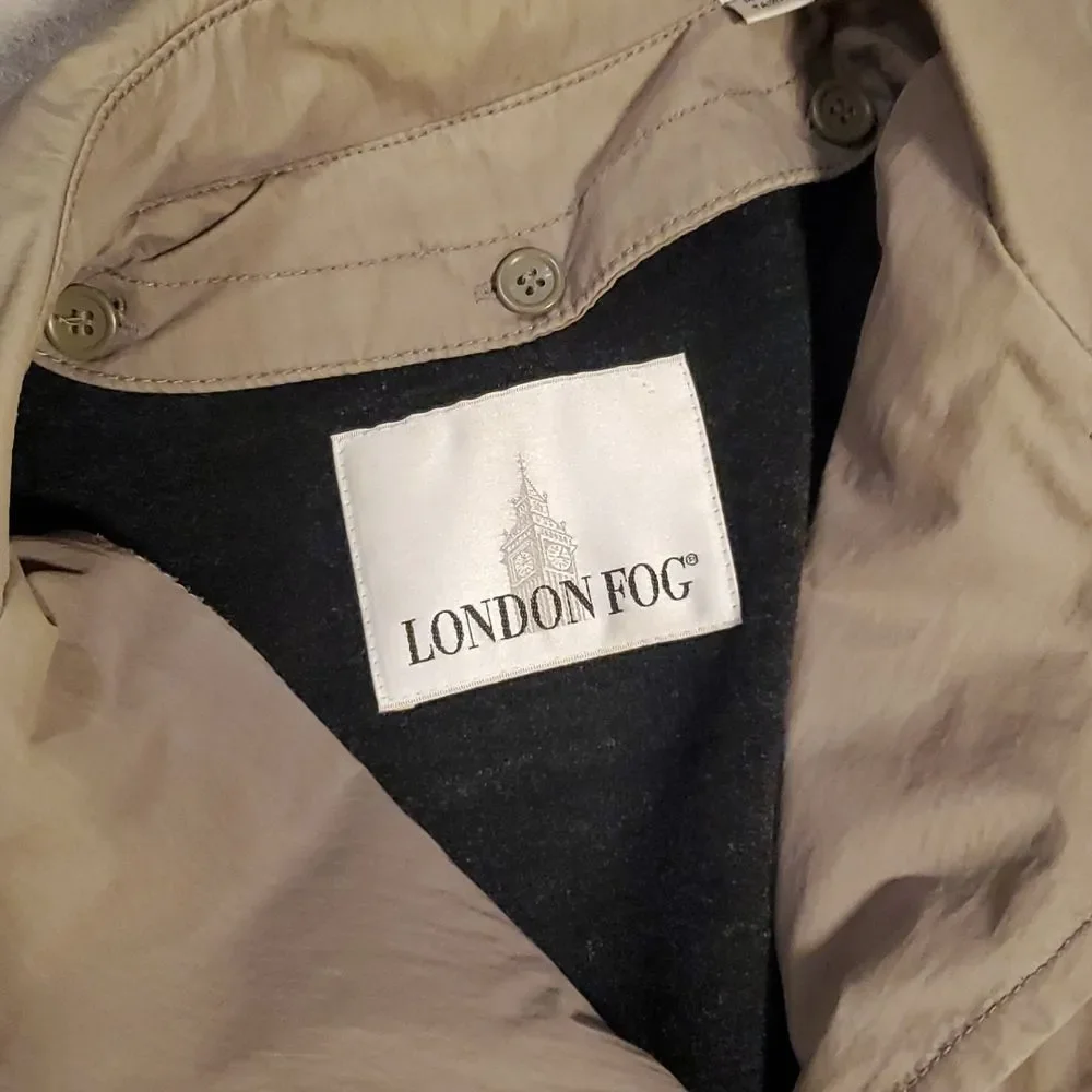 Vintage London Fog Taupe 3/4 Lined Trench Coat - Picture 2 of 12